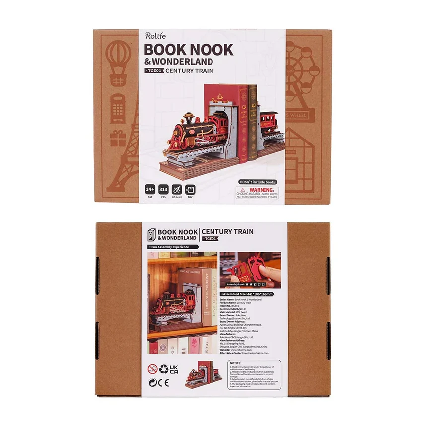 Rolife: Diy Booknook Puzzles - Diy Wooden Century Train - Image 2