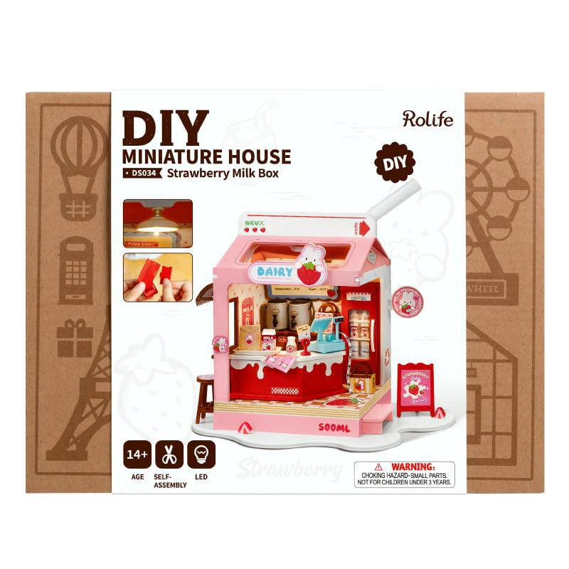 Rolife: DIY Miniature House - Strawberry Milk Box
