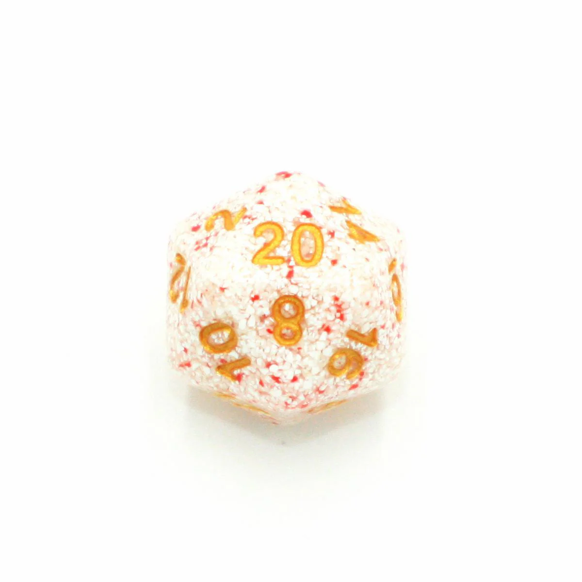 "Sand" - Pink and White Particles - Polyhedral Dice (7) - Level One Dice - Image 4