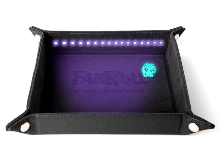 Shadow Light Dice Tray with Blacklight and Blacklight Reactive D20 - Image 2