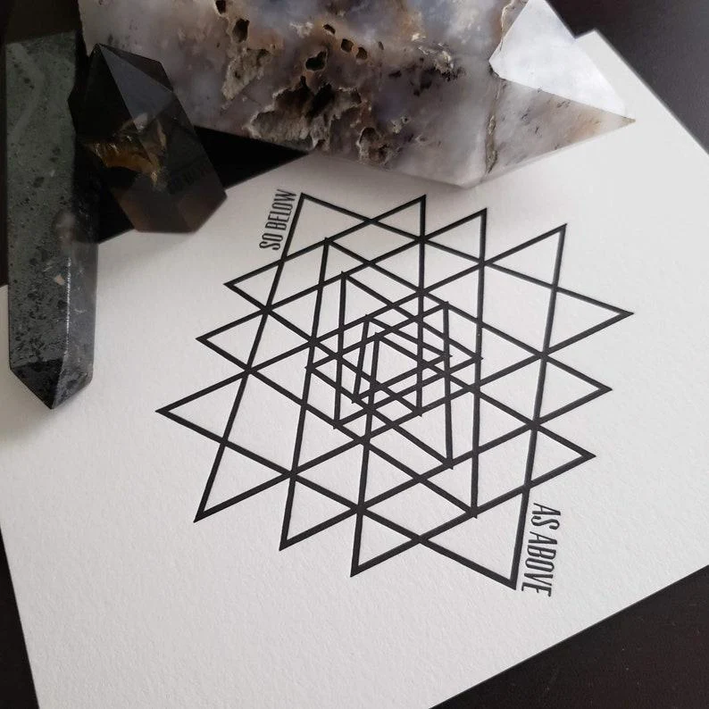Skylab Letterpress: As Above, So Below Art Print - Letterpressed Print Wall Art - 5x7" - Image 2