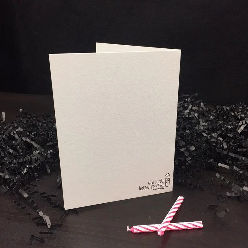 Skylab Letterpress: Birthday T-Rex Card - A2 sized Letterpressed Blank Greeting Card - Image 2