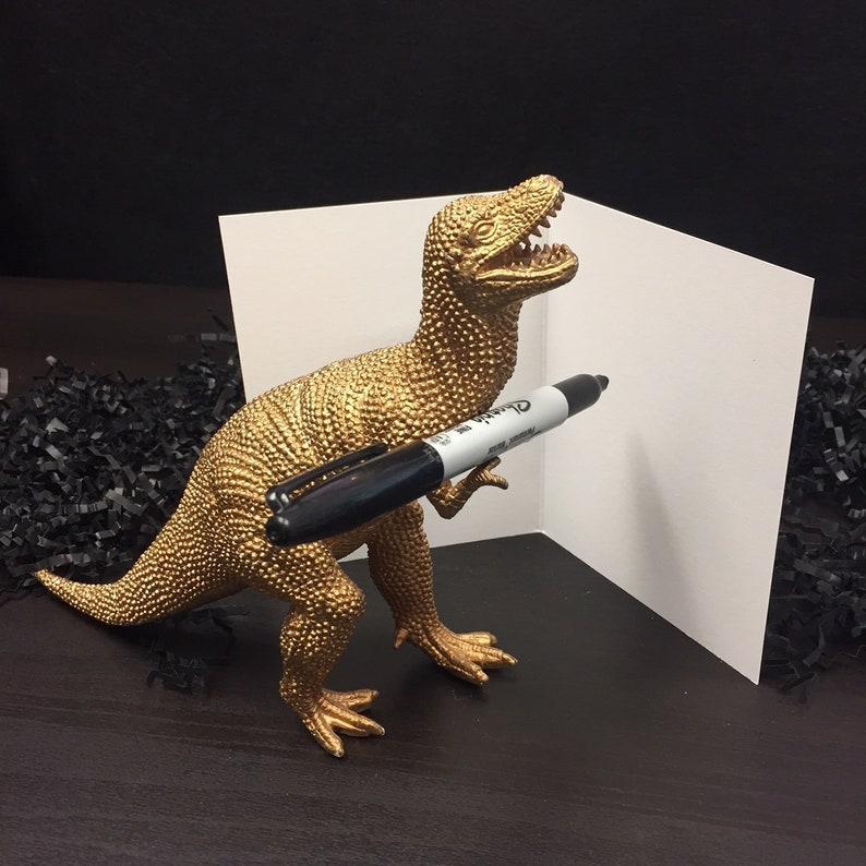 Skylab Letterpress: Birthday T-Rex Card - A2 sized Letterpressed Blank Greeting Card - Image 3