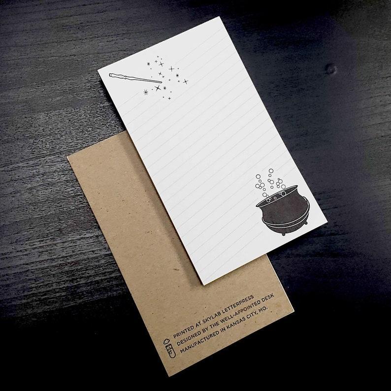 Skylab Letterpress: Cauldron & Wand - Letterpressed Notepad