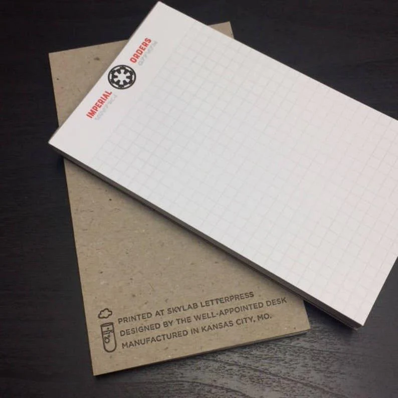 Skylab Letterpress: Imperial Orders - Letterpressed Notepad