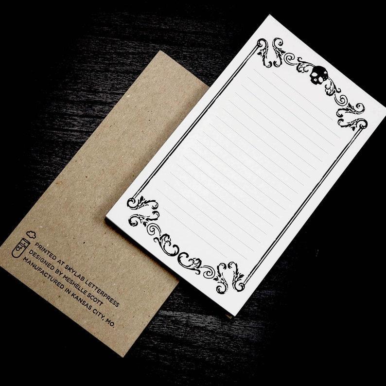 Skylab Letterpress: Memento Mori - Letterpressed Notepad