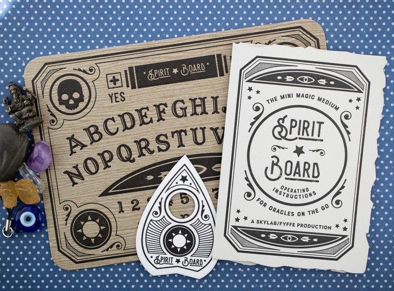 Skylab Letterpress: Mini Spirit Board - Letterpressed Ouija Board 5x7"