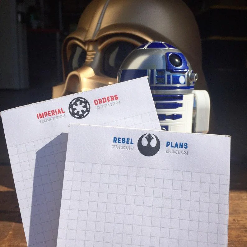 Skylab Letterpress: Rebel Plans - Letterpressed Notepad - Image 3