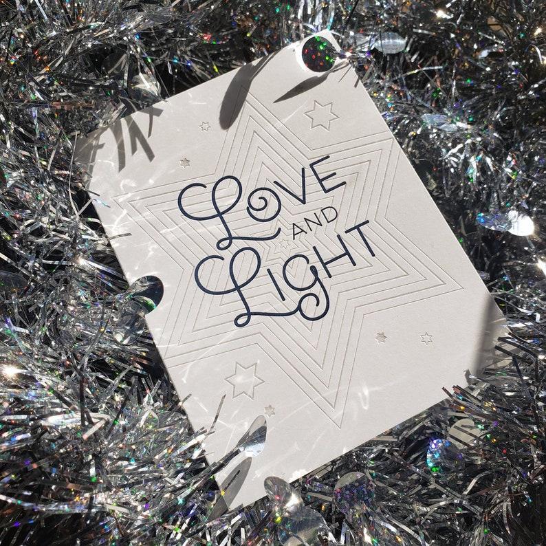 Skylab Letterpress: Stellar Greeting Card - Love & Light - A2 Sized Letterpressed Blank Greeting Card