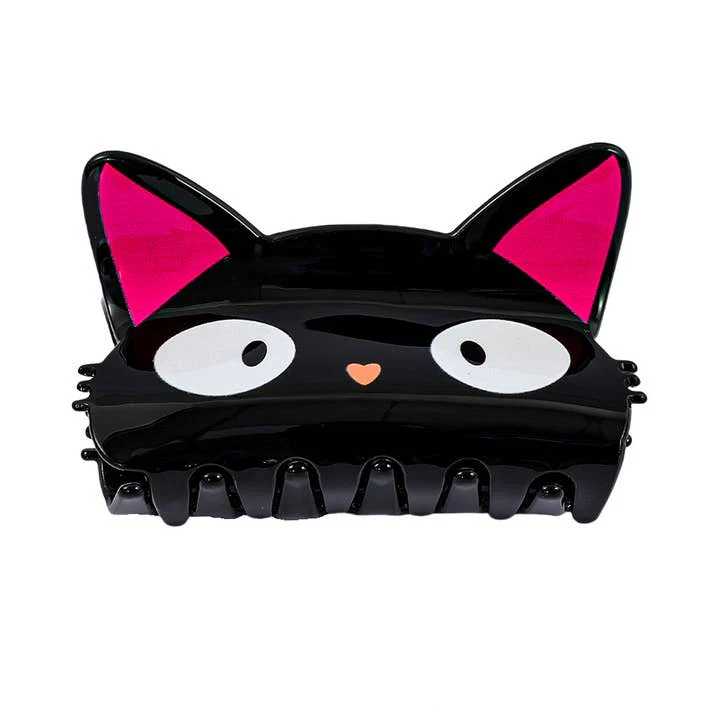 SoapElenGlen: Adorable Big Eyes Black Cat Head Hair Claw Clip - A