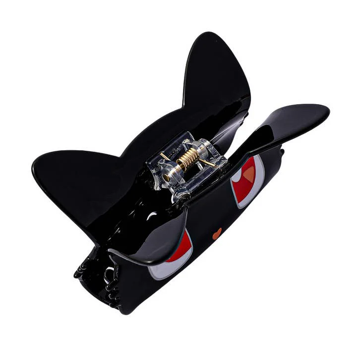 SoapElenGlen: Adorable Big Eyes Black Cat Head Hair Claw Clip - A - Image 3