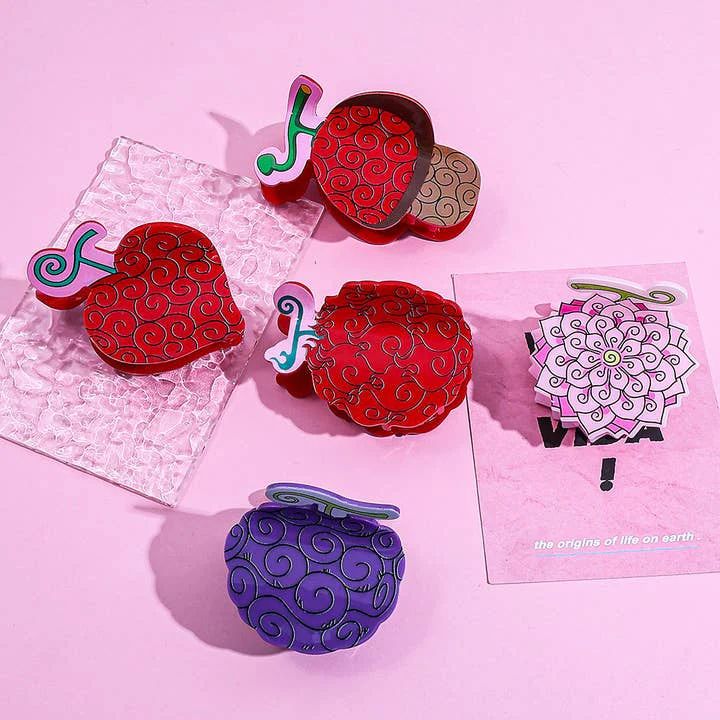 SoapElenGlen: Anime Devil Fruit Hair Clips - Purple Claw Clip - Image 3