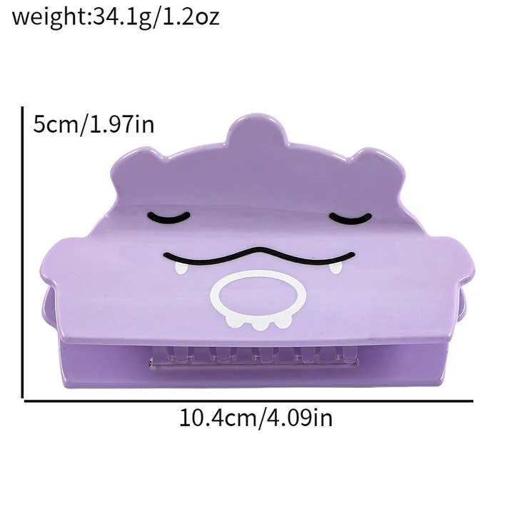 SoapElenGlen: Playful Purple Monster - Shaped Hair Clip - Light Purple - Image 3