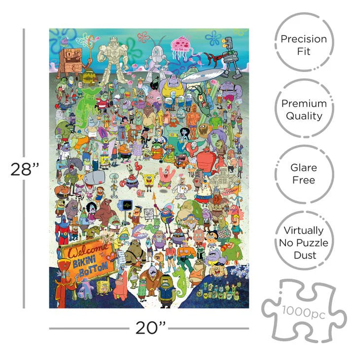 Spongebob Squarepants - Cast 1000 Piece Jigsaw Puzzle - Image 4