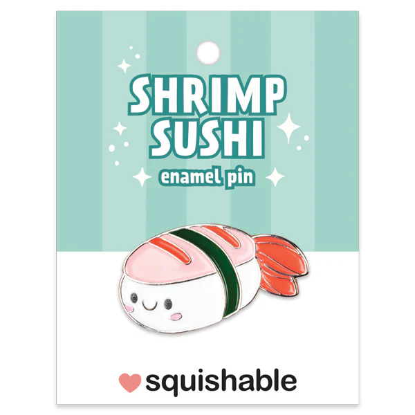 Squishable: Enamel Pin - Shrimp Sushi