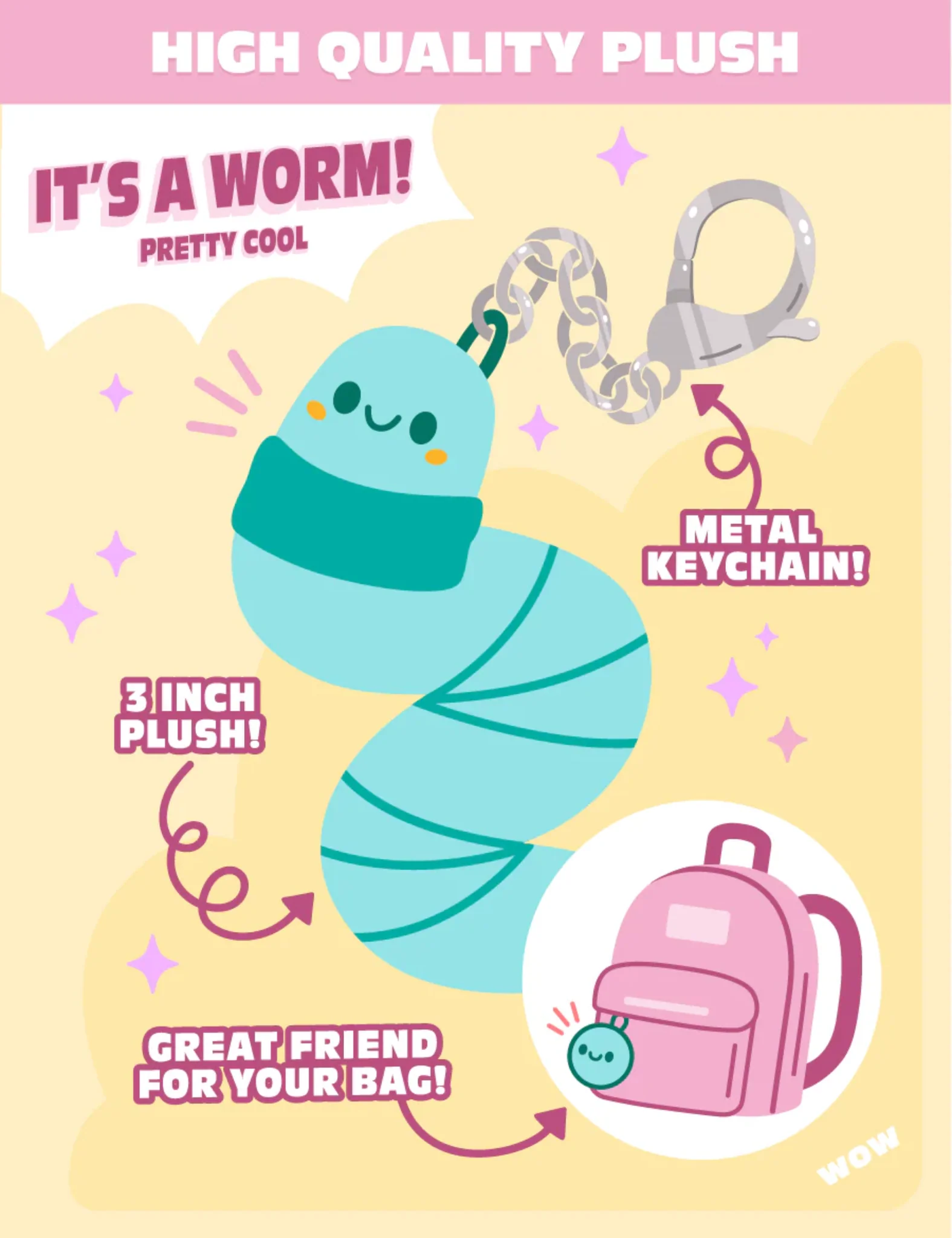 Squishable: Mystery Plush Keychain - Worms - Image 3