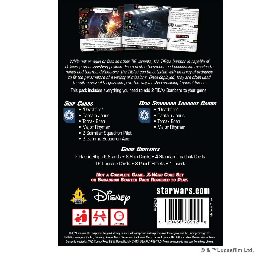 Star Wars X-Wing 2nd Edition: TIE/SA Bomber - Image 2