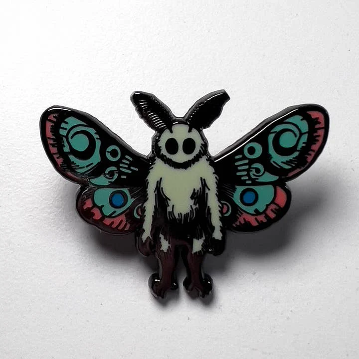 Strike Gently Co: Mothman (Summer Variant) Enamel Pin