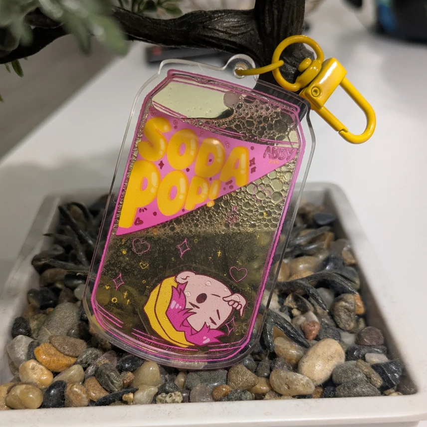 Sugar Cubed Studios: Soda Pop Boys - Liquid Acrylic Keycharm - The Abs