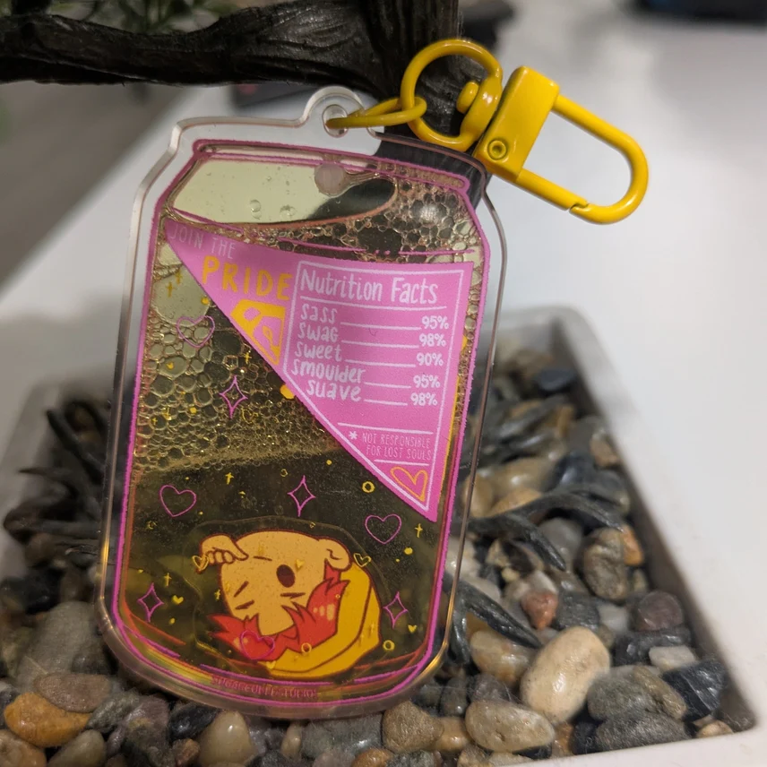 Sugar Cubed Studios: Soda Pop Boys - Liquid Acrylic Keycharm - The Abs - Image 2