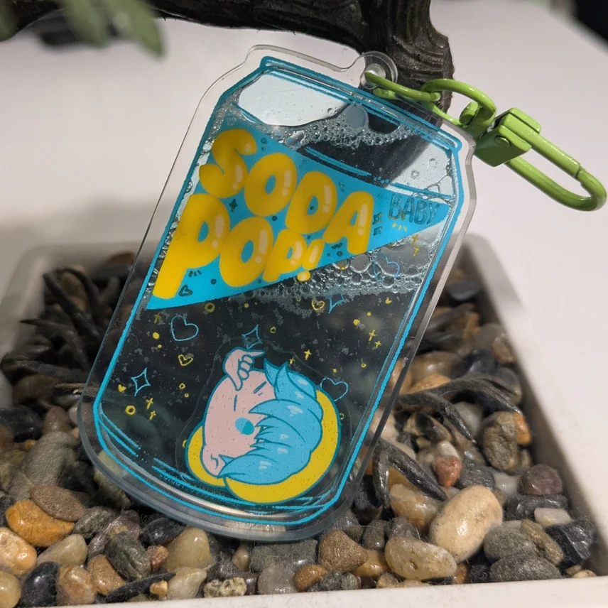 Sugar Cubed Studios: Soda Pop Boys - Liquid Acrylic Keycharm - The Baby