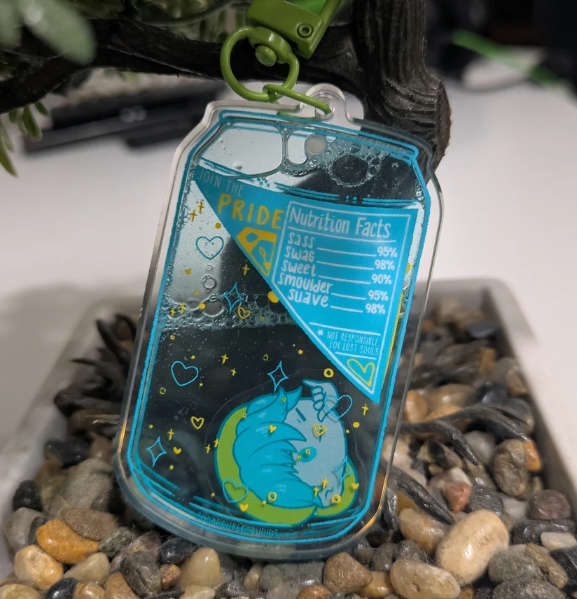 Sugar Cubed Studios: Soda Pop Boys - Liquid Acrylic Keycharm - The Baby - Image 2