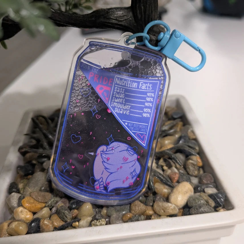 Sugar Cubed Studios: Soda Pop Boys - Liquid Acrylic Keycharm - The Mysterious - Image 2
