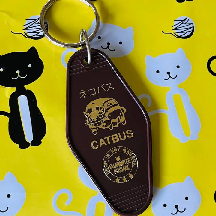 The 3 Sisters Design Co: Motel Key Fob - Catbus (Totoro)