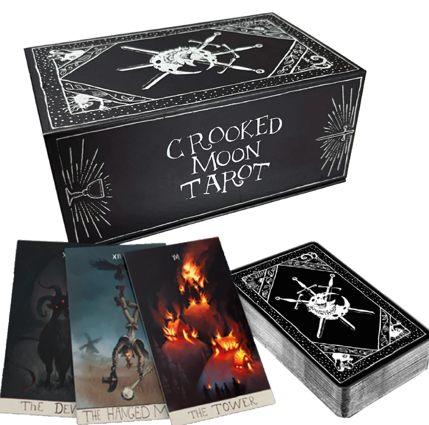 The Crooked Moon RPG: Tarot Deck with Guide Book & Bag