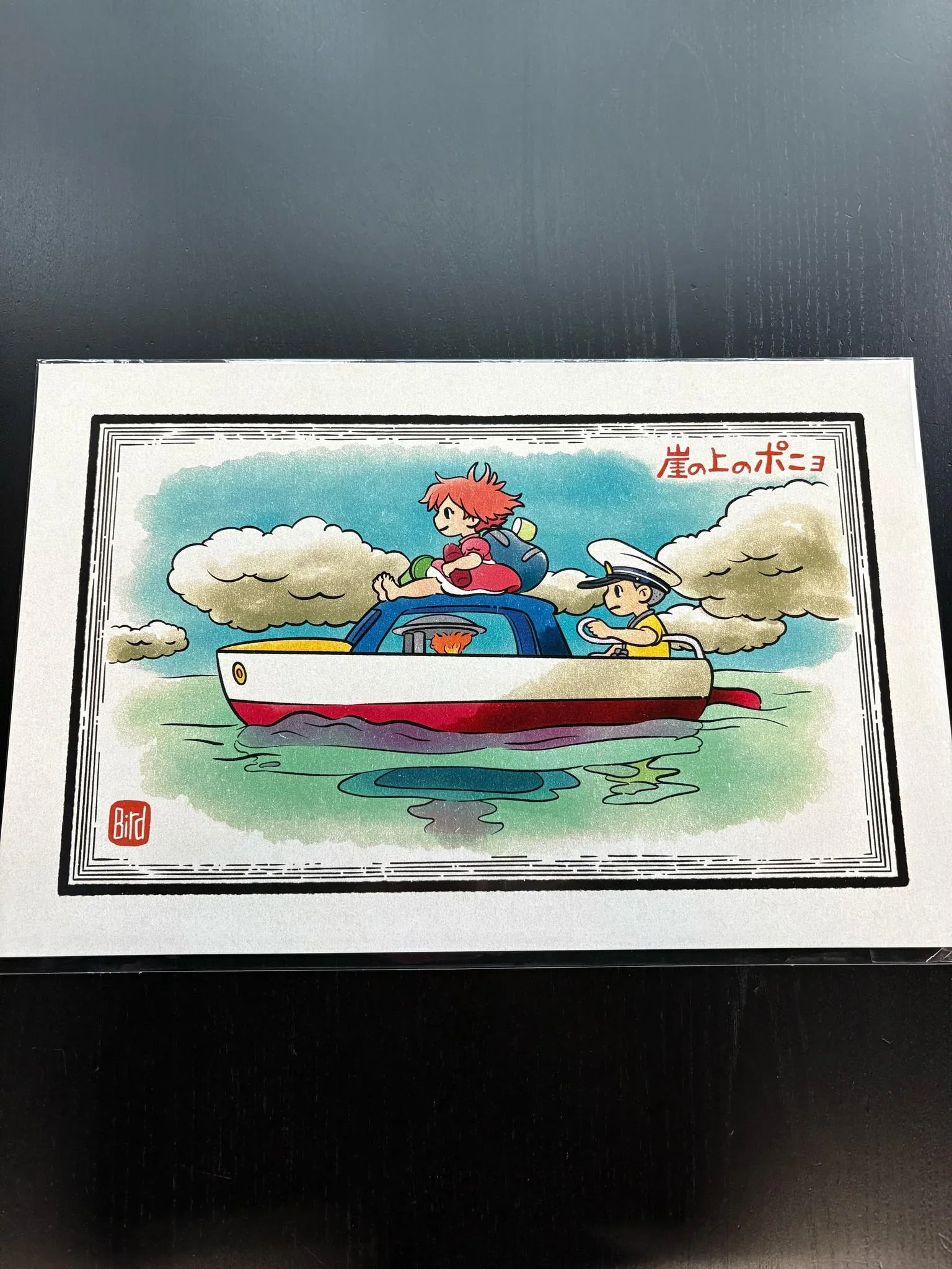 The Laughing Crow: Art Print - 11" x 17" - Ghibli - Ponyo Boat