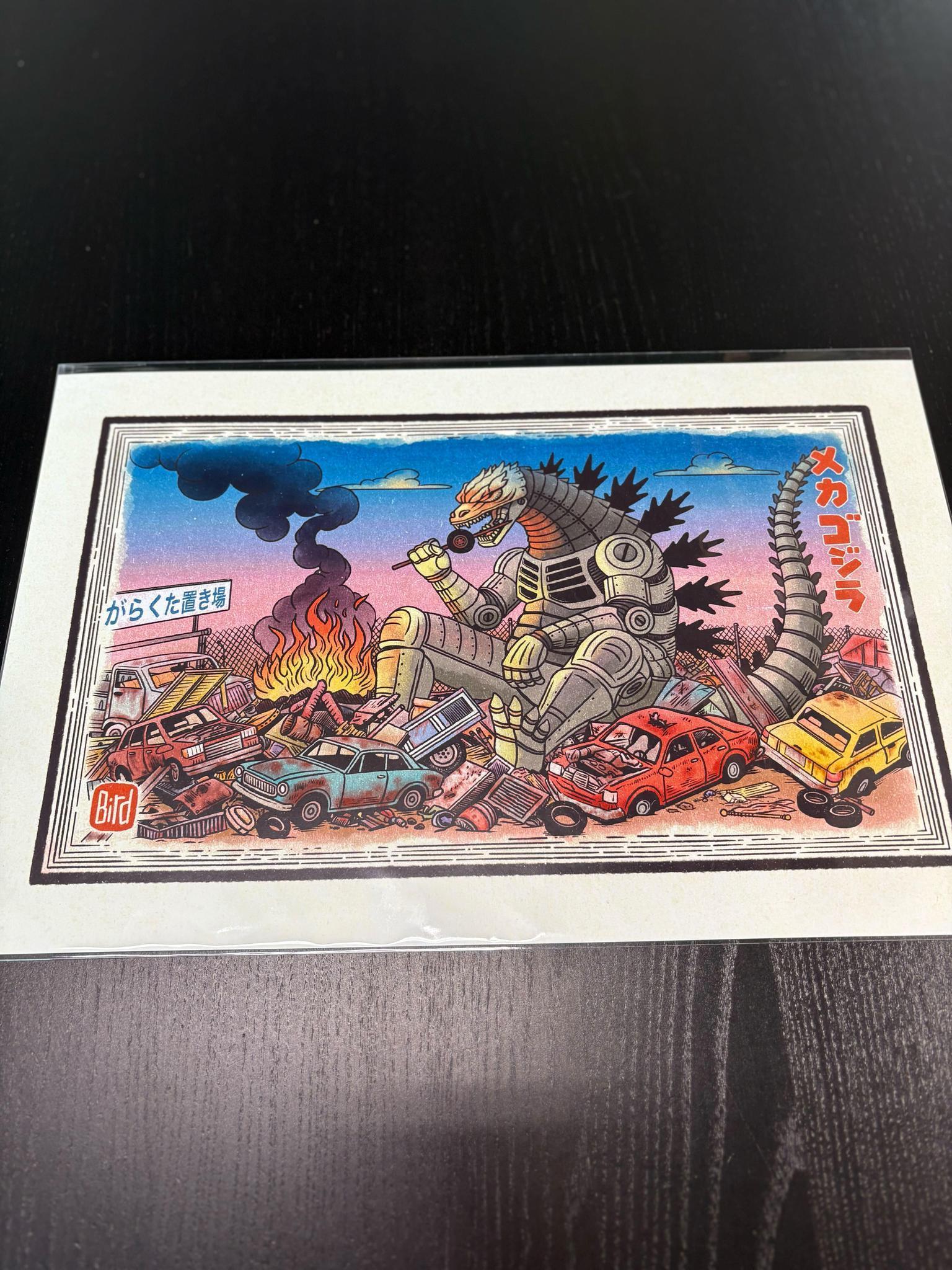 The Laughing Crow: Art Print - 11" x 17" -  Mecha  Godzilla