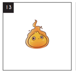 The Laughing Crow: Sticker - Baby Calcifer (Howl's Moving Castle)