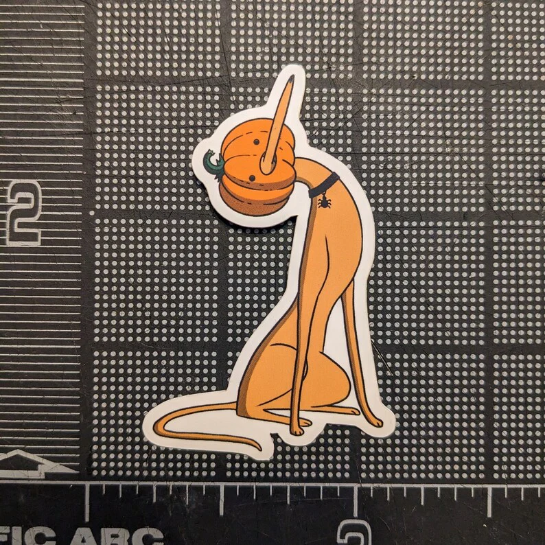The Laughing Crow: Sticker - Pupkin Dog - Halloween Sticker
