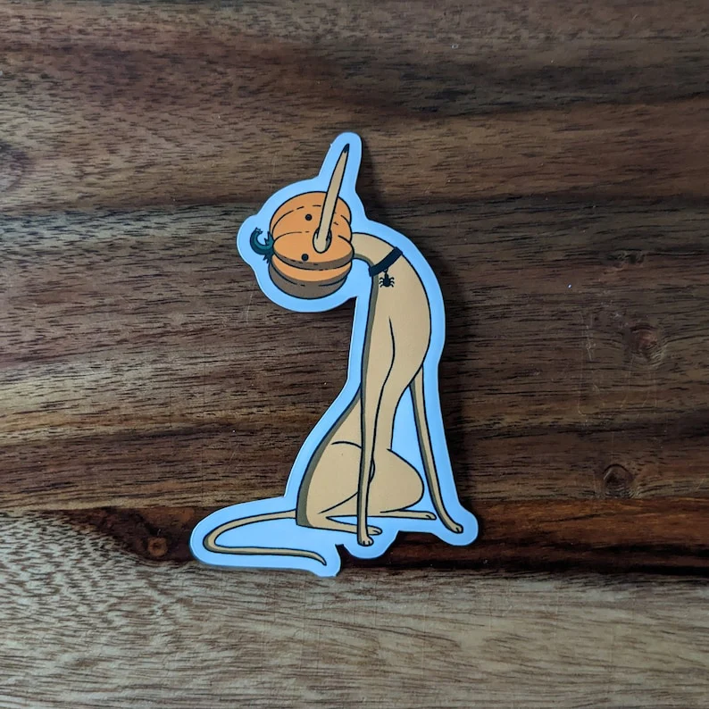 The Laughing Crow: Sticker - Pupkin Dog - Halloween Sticker - Image 2