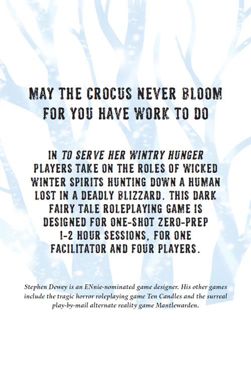 To Serve Her Wintry Hunger RPG - Softcover - Image 2
