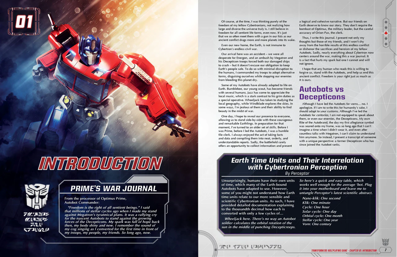 Transformers RPG: Core Rulebook - Image 5
