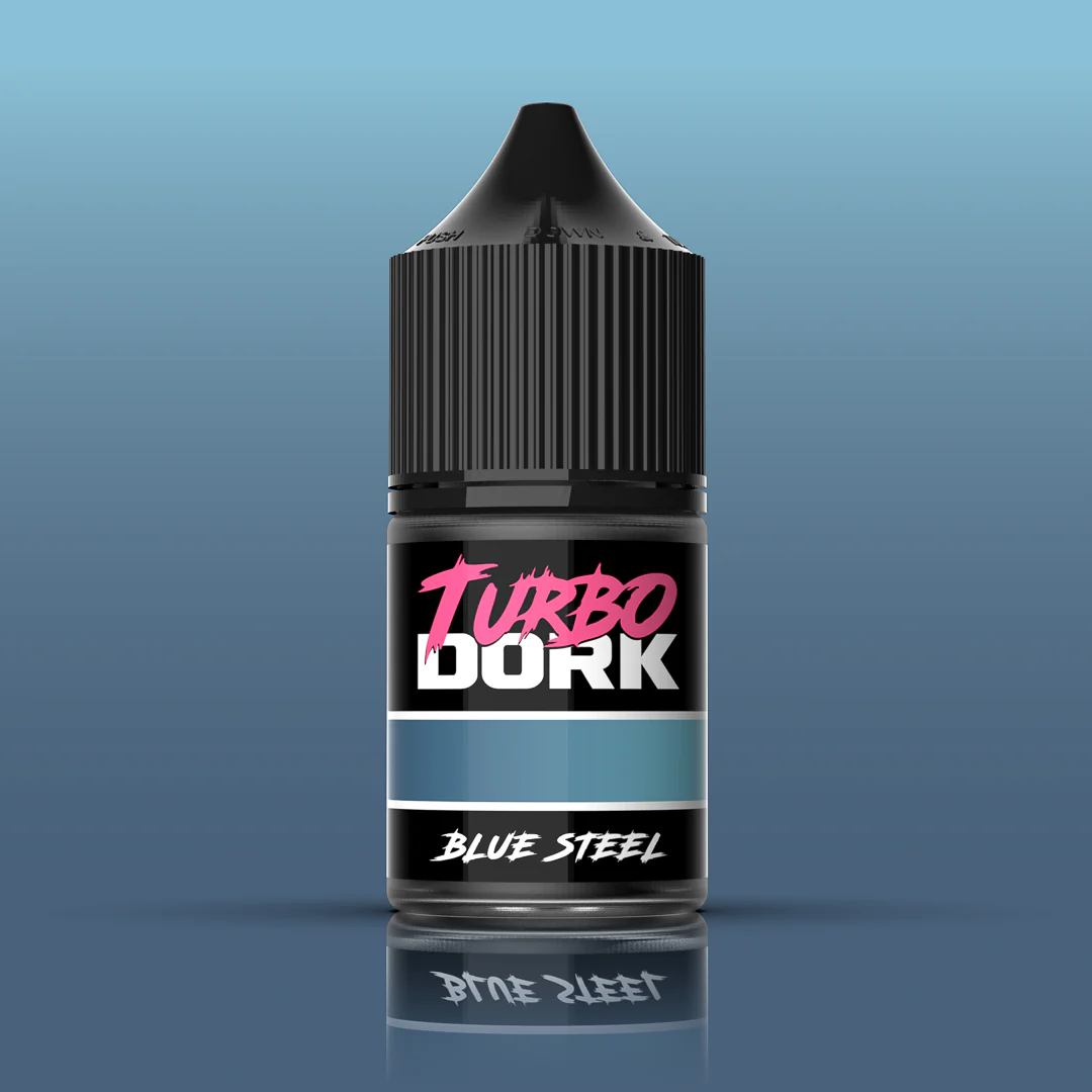 Turbo Dork: Metallic Acrylic Paint - Blue Steel (22ml)