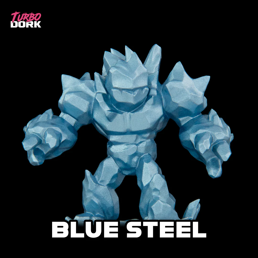 Turbo Dork: Metallic Acrylic Paint - Blue Steel (22ml) - Image 2