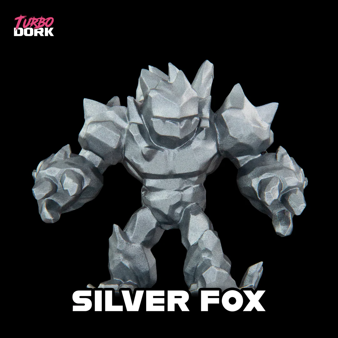 Turbo Dork: Metallic Acrylic Paint - Silver Fox (22ml) - Image 2