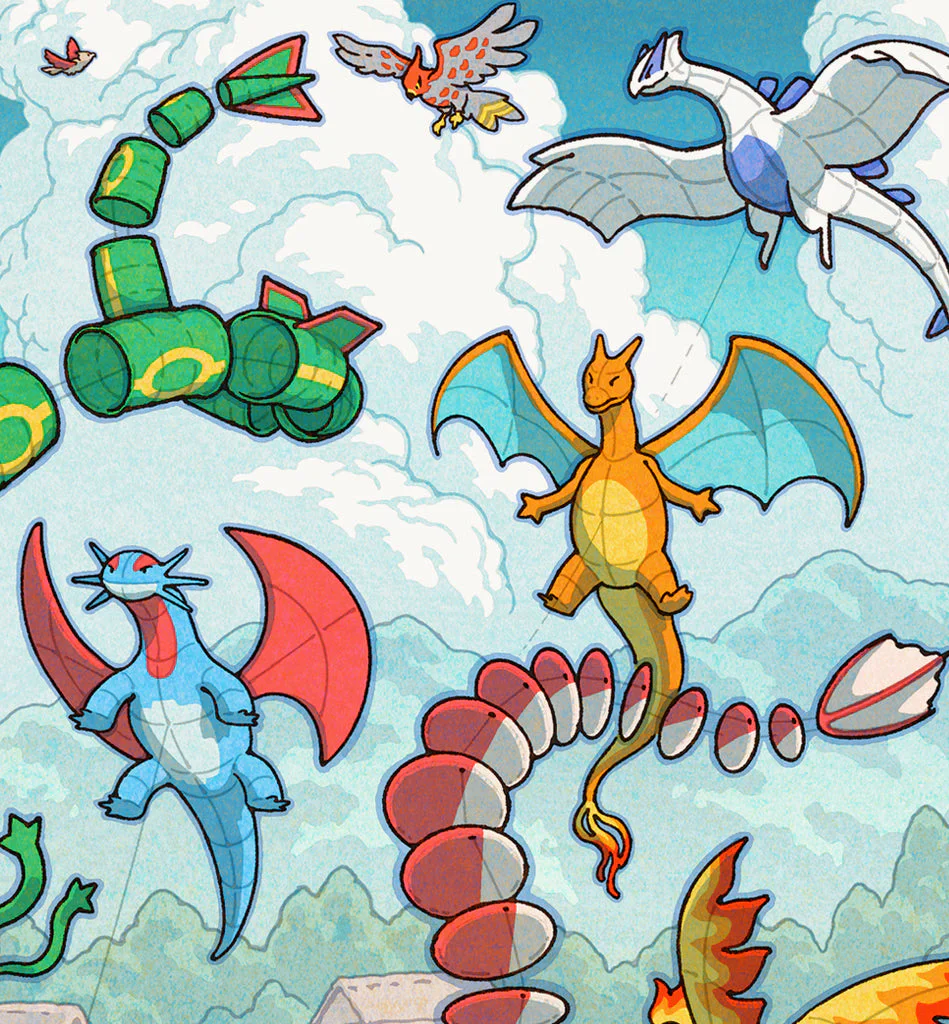 Ukiyo-e Heroes: Pokemon - Kite Festival - Image 3