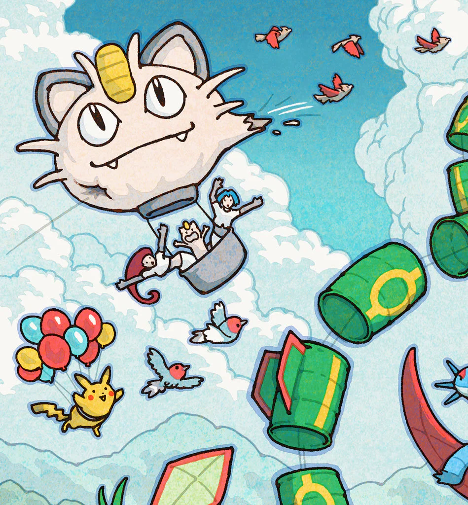 Ukiyo-e Heroes: Pokemon - Kite Festival - Image 4