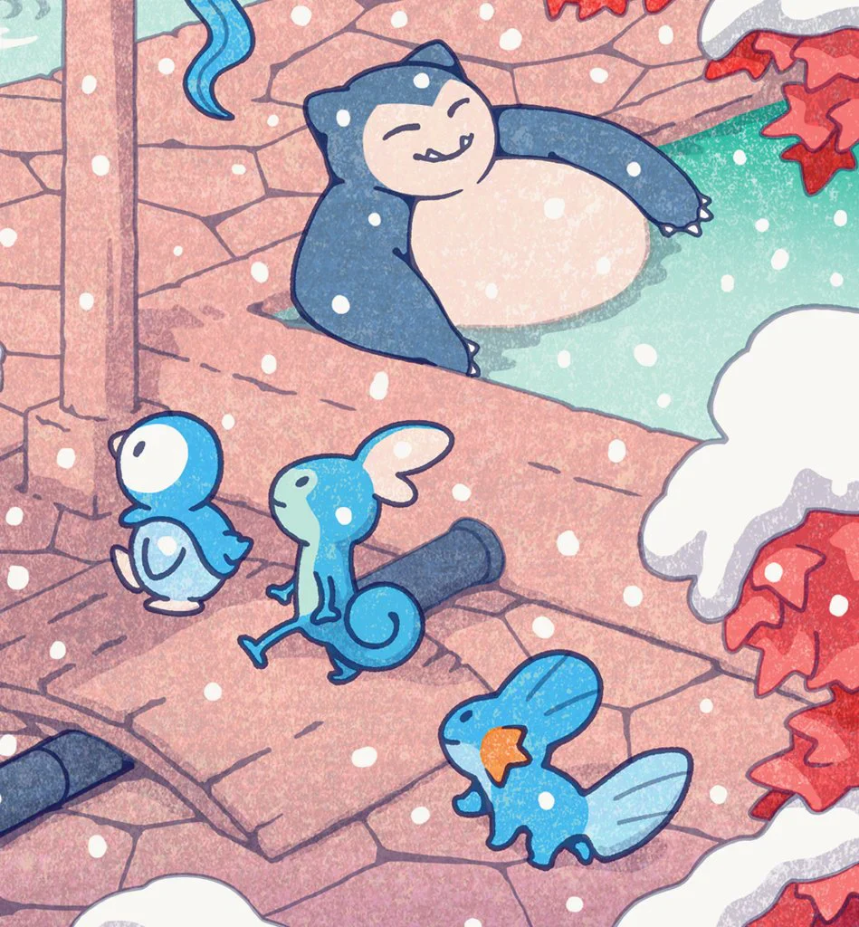 Ukiyo-e Heroes: Pokemon - Winter Hot Spring - Image 3