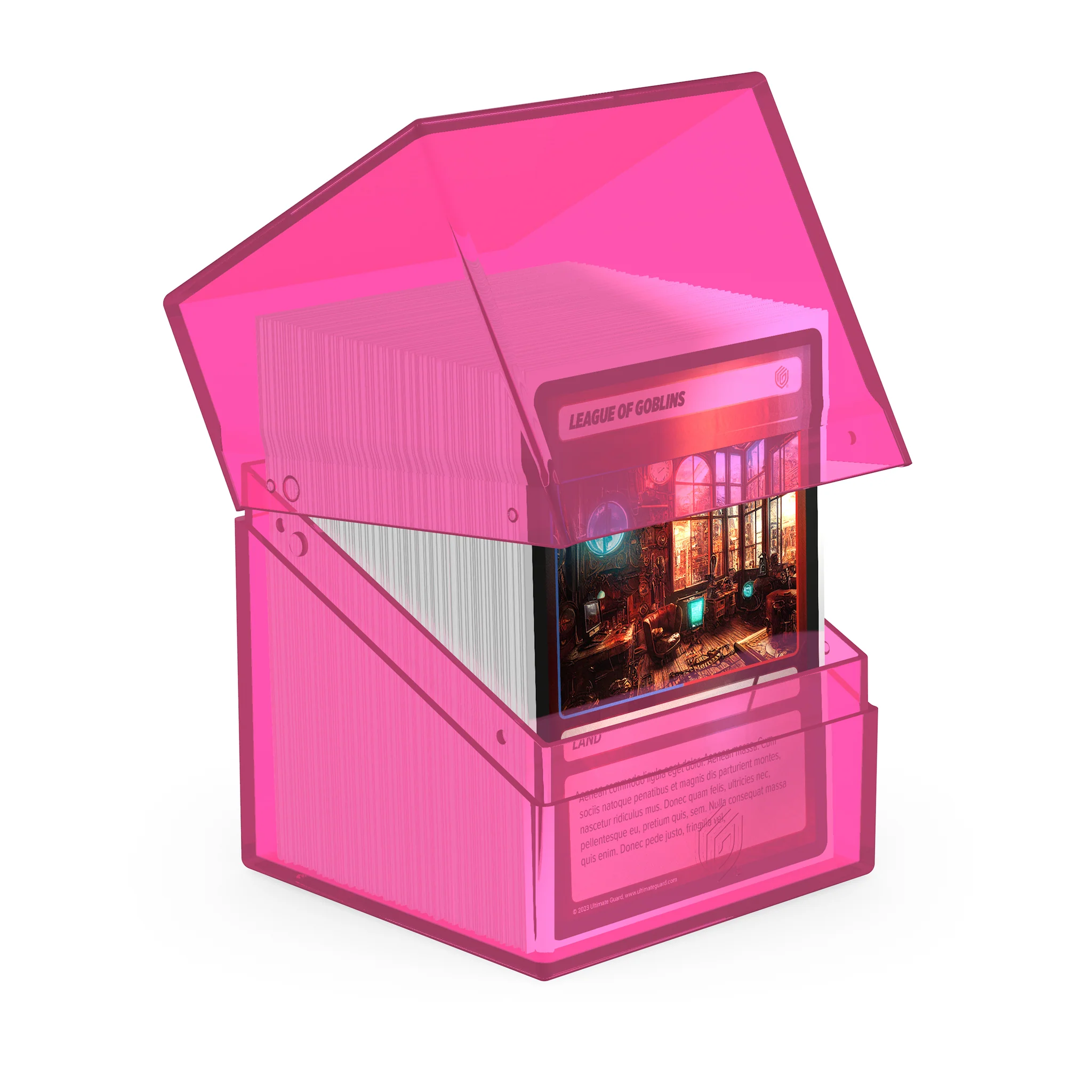 Ultimate Guard: Boulder 100+ Deck Box - Clear Rhodonite - Pink - Image 2