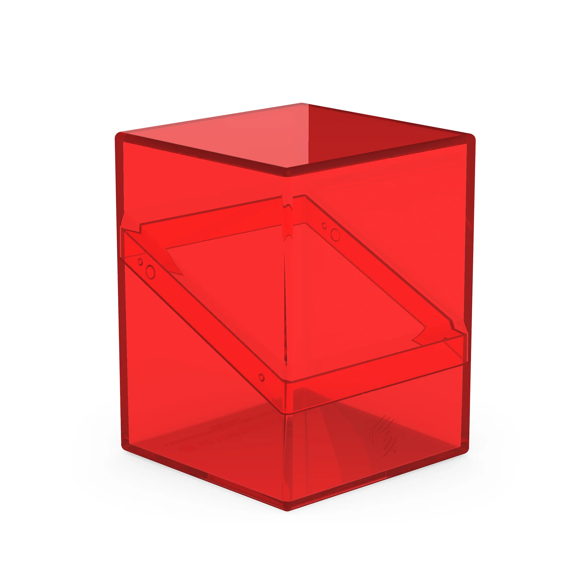Ultimate Guard: Boulder 100+ Deck Box - Clear Ruby - Red