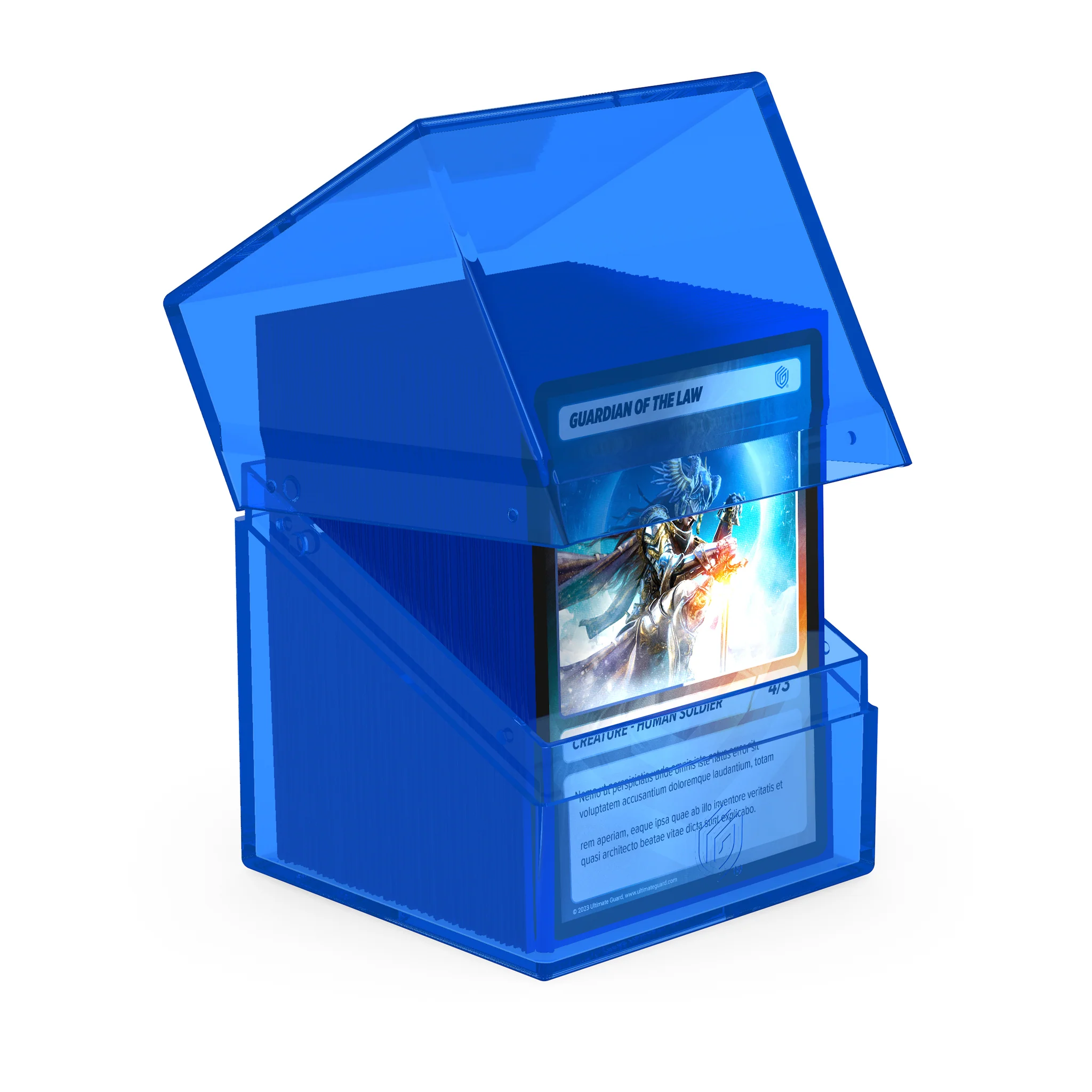 Ultimate Guard: Boulder 100+ Deck Box - Clear Sapphire - Blue - Image 2