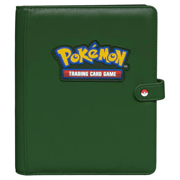 Ultra Pro: 4-Pocket Green Premium Snap Binder for Pokemon