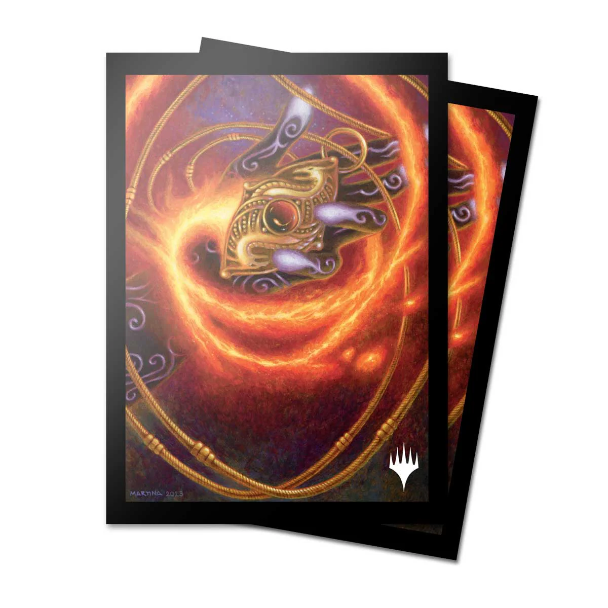 Ultra Pro: Deck Protector Sleeves (100) - Magic the Gathering - Modern Horizons 3 - Red - Ruby Medallion