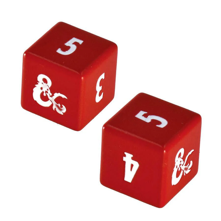 Ultra Pro: Dungeons & Dragons - Heavy Metal Dice 4D6 Set - Red And White - Image 2