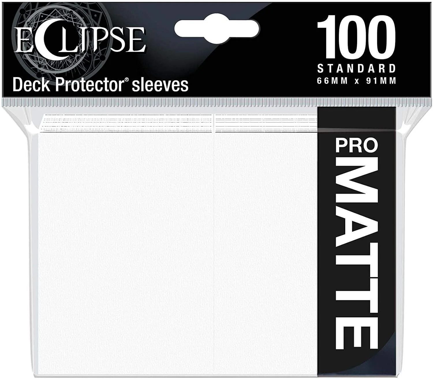 Ultra Pro: Eclipse PRO-Matte Deck Protector Sleeves - Standard Size Arctic White (100) 66mm x 91mm