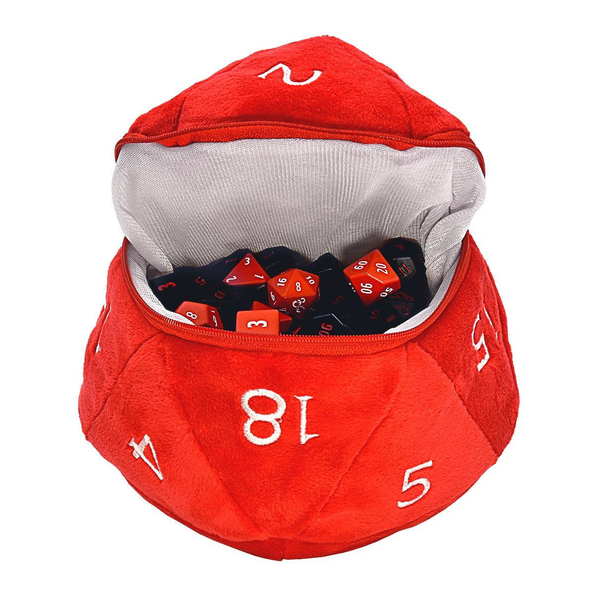 Ultra Pro: Plush D20 Dice Bag - Dungeons & Dragons Red and White